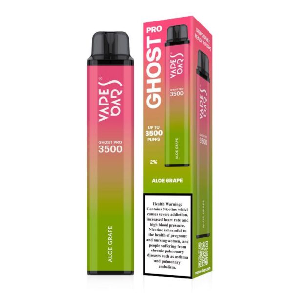 aloe grape ghost pro vapes bar 3500 puffs 20mg