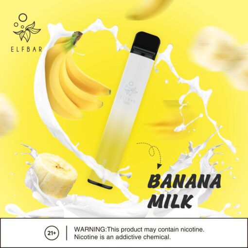 Elf Bar 2600 Puffs Banana Milk 20mg Disposable In UAE