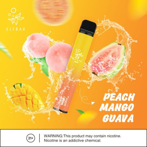 Elf Bar 2600 Puffs Peach Mango Guava 20mg Disposable In UAE