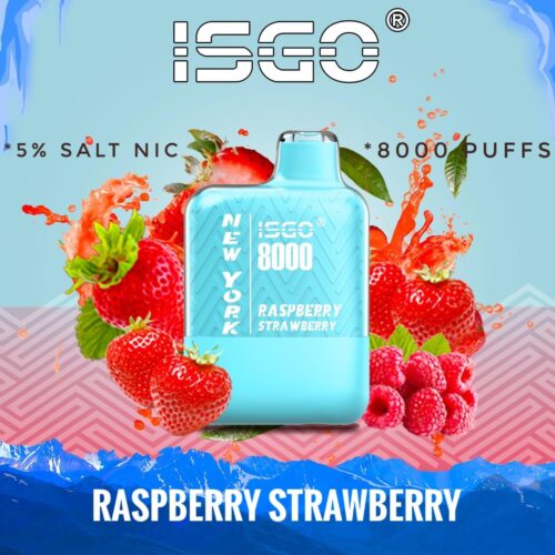 ISGO New York Raspberry Strawberry 8000 Puffs Disposable