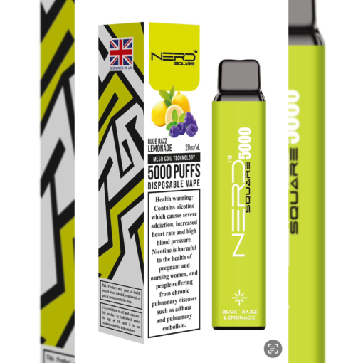 Nerd Square 5000 Puffs BLUE RAZZ LEMONDE- Disposable