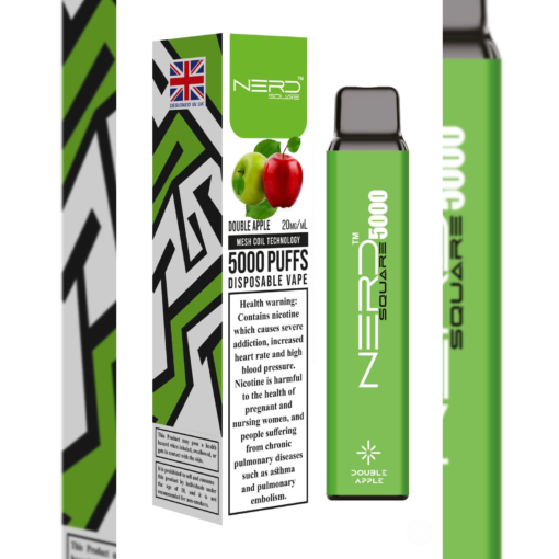 Nerd Square 5000 Puffs DOUBLE APPLE- Disposable