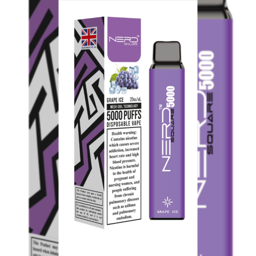 Nerd Square 5000 Puffs GRAPE ICE - Disposable