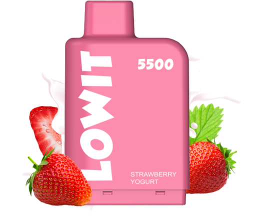 ELFBAR LOWIT PRE-FILLED POD STRAWBERRY YOGURT 20MG/ML-5500 PUFFS