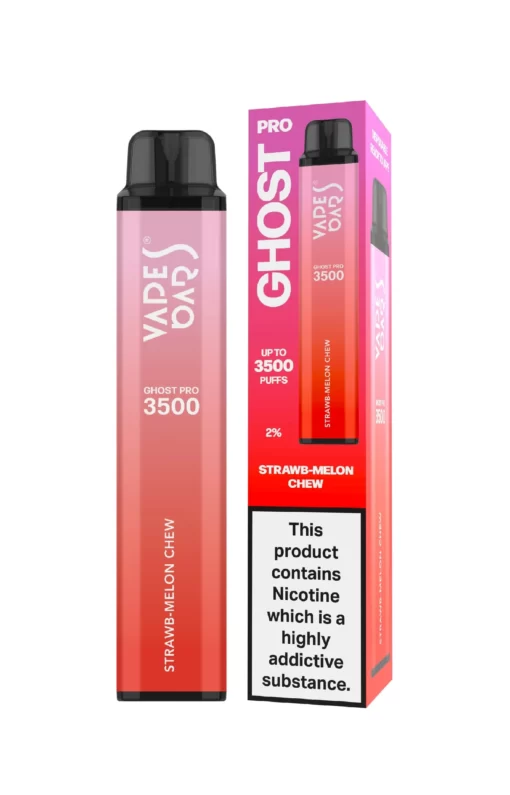 Vapes Bars GHOST PRO 3500 PUFFS STRAWB-MELON CHEW