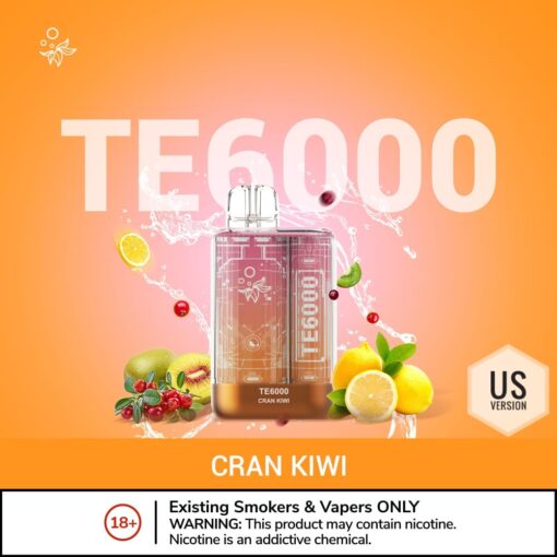 ELFBAR TE6000 Disposable Vape 6000 Puffs CRAN KIWI