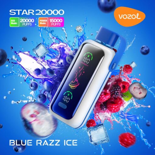 VOZOL STAR 20000 PUFFS 5% NICOTINE BLUE RAZZ ICE