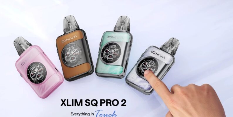 OXVA XLIM SQ Pro 2 pod system with HD touchscreen and 1600mAh battery