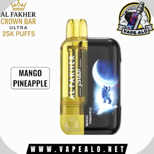 Al Fakher Crown Bar Ultra 25000 Puffs Mango Pineapple Disposable Vape in Dubai UAE