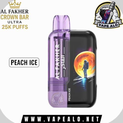 Crown Bar Ultra Peach Ice Al Fakher 25000 PUFFS IN Dubai UAE