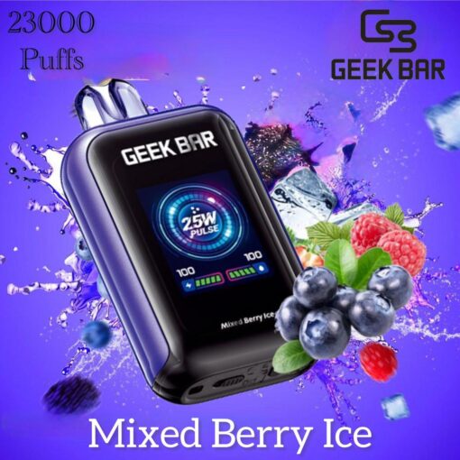 Geek Bar Watt 23000 Mixed Berry Ice – Fruity Disposable Vape in Dubai