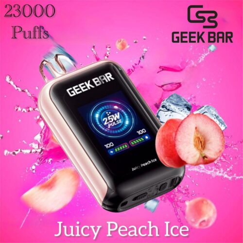 Geek Bar Watt 23000 Juicy Peach Ice Vape – Fruity Ice Disposable in Dubai