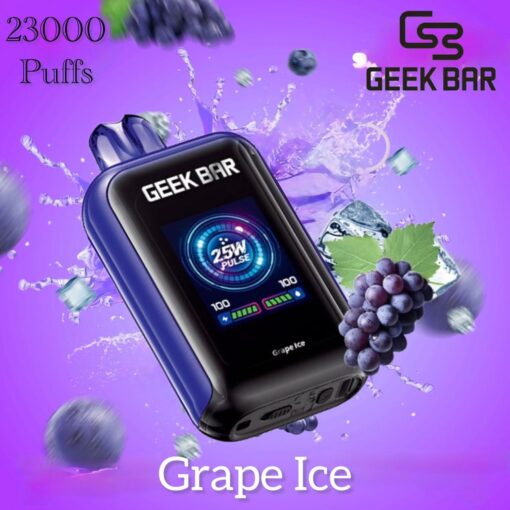 Geek Bar Watt 23000 Grape Ice Disposable Vape – Cool Grape Flavor Dubai