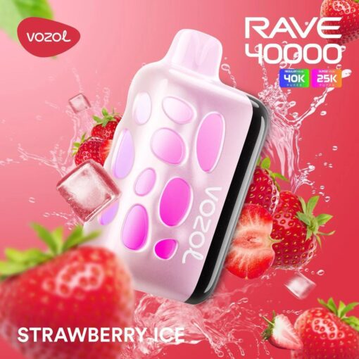 Vozol Rave Strawberry Ice Disposable Vape 50mg In Dubai UAE Vape Alo