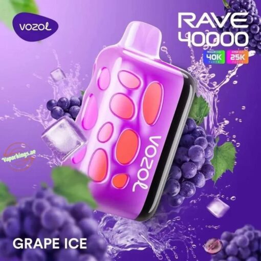 Vozol Rave Grape Ice Disposable Vape 50mg In Dubai UAE Vape Alo