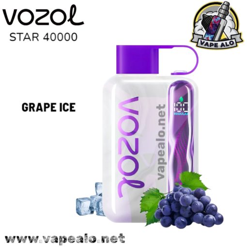 Grape Ice flavor Vozol Star 40000 disposable vape