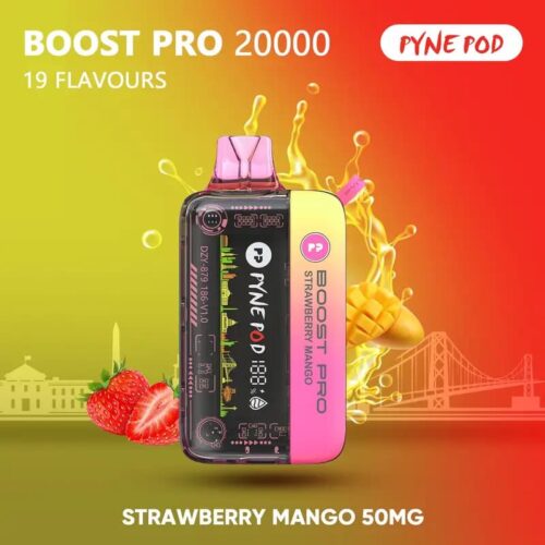 Strawberry Mango Pyne Pod Boost Pro 20k Puffs In Dubai Vape Alo