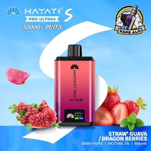 Hayati Pro Ultra S 50000 Puffs Disposable Vape in UAE – strawberry guava dragon berries